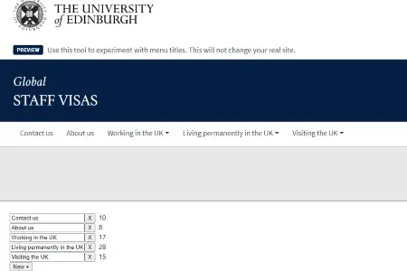 Screenshot of the MegaMenu tool viewed on desktop